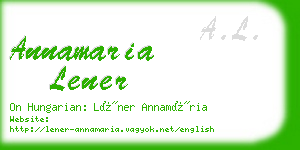 annamaria lener business card